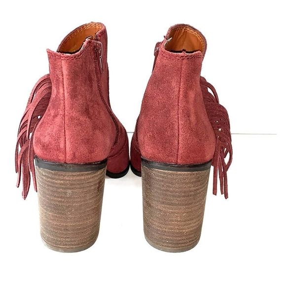 Lucky Brand Fringed Mercerr Suede Ankle Boots - Picture 5 of 6